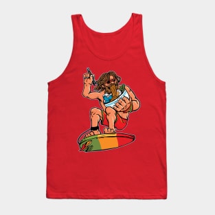 Powered By Ramen - Rastafarian Surfer Dude Tank Top